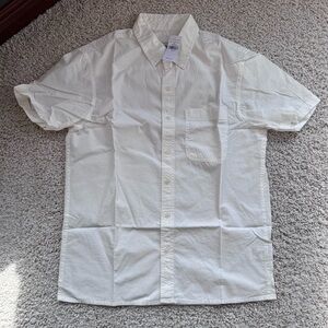 American Eagle Outfitters Cream Casual Button Down Shirt